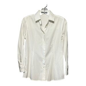 Dolce & Gabbana Slim Fit Button Front Long Sleeve Shirt White Mens Size 38